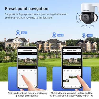 SHIWOJIA 5MP HD POE Camera WIFI Wireless PTZ IP Surveillance Camera Outdoor Dome Camera POE H.265 CCTV Video Security Protection