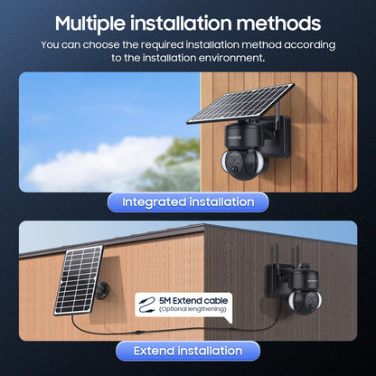 SHIWOJIA WIFI Solar Camera 4G SIM Outdoor 6MP 12X ZOOM Solar Panel Surveillance Cameras PIR PTZ Security Protction with 12000mAh