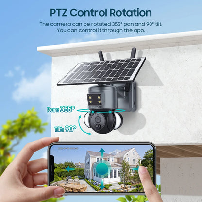 SHIWOJIA 3MP TUYA Solar Powered Security Camera 4G SIM WIFI Solar Panel Surveillance Cameras PIR Human Detection Video Outdoor