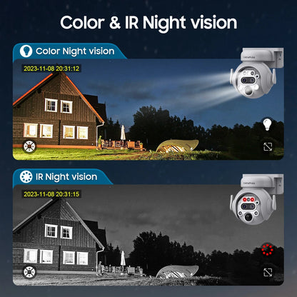 SHIWOJIA 6MP 4G Solar Panel Camera WIFI Night Vision Solar Security Battery Camera Two-Way Video PIR Human Detection Surveillanc